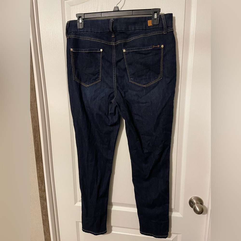 Seven7 Dark Blue Women's Jeans Size 14 - Picture 2 of 7